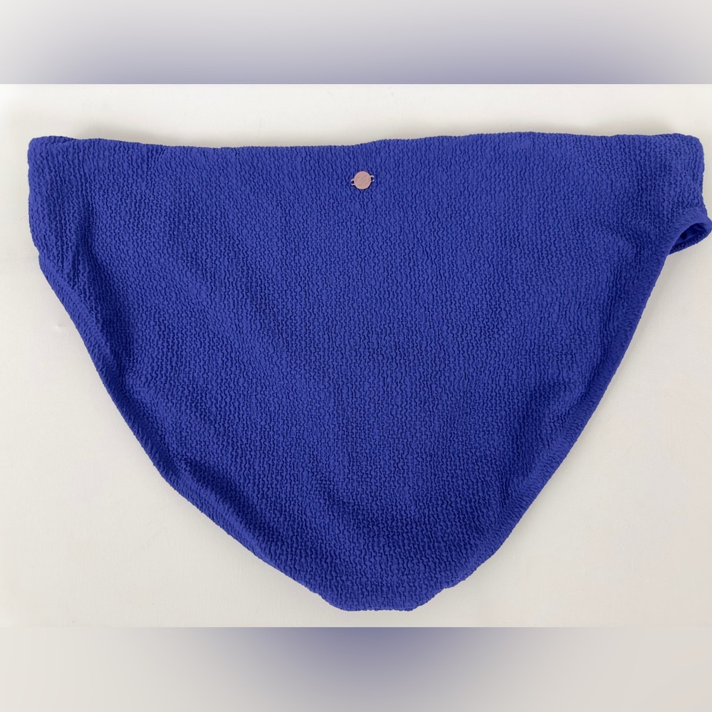CALIA Royal Blue Texturized Mid Rise Full Rear CoverageBikini Bottom XL - Picture 4 of 8